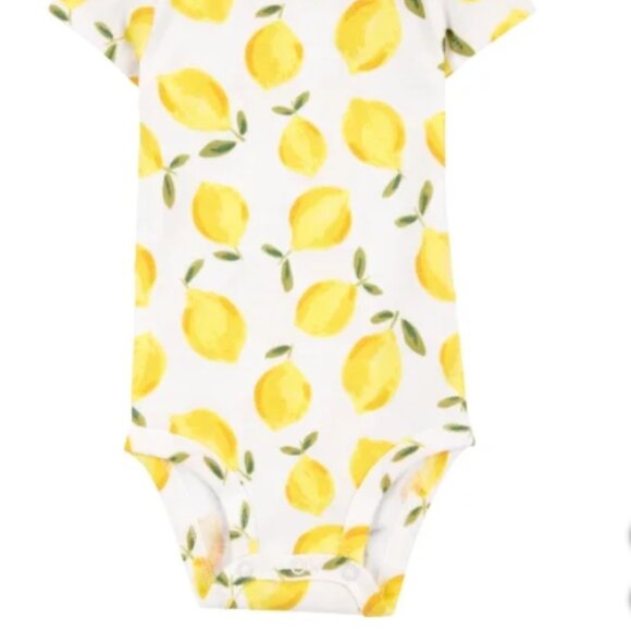 4-Pack of Carter's Girls 18M short-sleeved onesies body suits in yellows/pinks - Picture 4 of 7